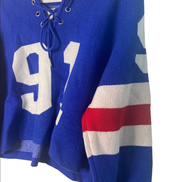 Forever 21 Football Jersey Sweater “91” size medium - Picture 4 of 6